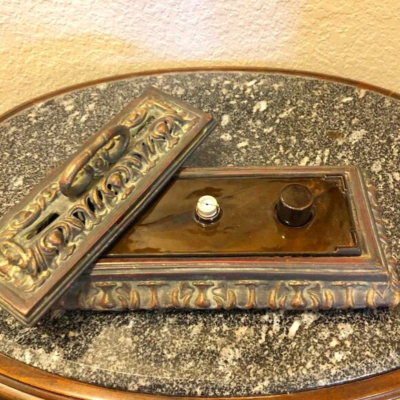 NWT ALEXANDRA'S ACCENTS Bronze Ceramic Air Purifying Lamp Fragrance Diffuser - Picture 2 of 6